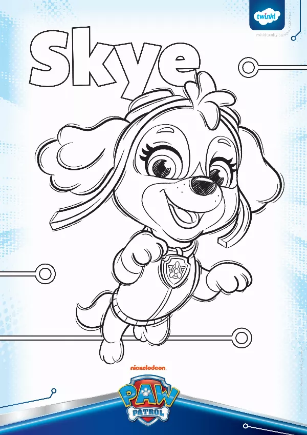 Skye Colouring Sheet